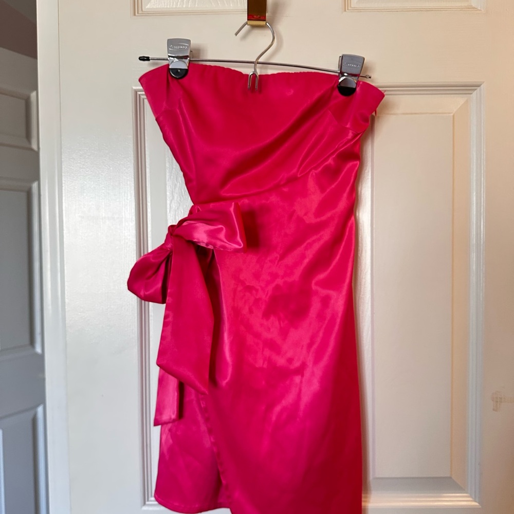 Hello Molly Fuchsia Strapless Dress